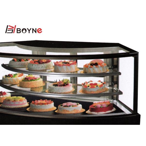 Commercial Cake Display Case Air Cooling Fan Shaped Cake Chiller Showcase