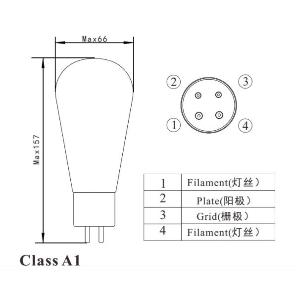 UX-Base audio power triode PSVANE Acme Series A300B HIFI amplifier Vacuum tube 300B WE300B 300B-98