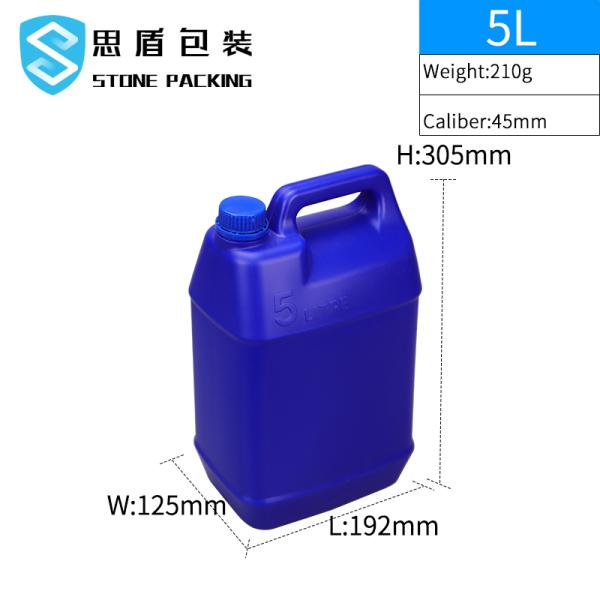 Leakproof Screw Top 5L Plastic Drum 2.5 Gallons 1 Gallon 0.5 Gallon