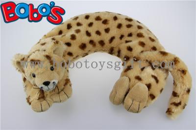 Home Products Plush Stuffed Lorpard Animal U Shape Microwave Heated Neck Pillows