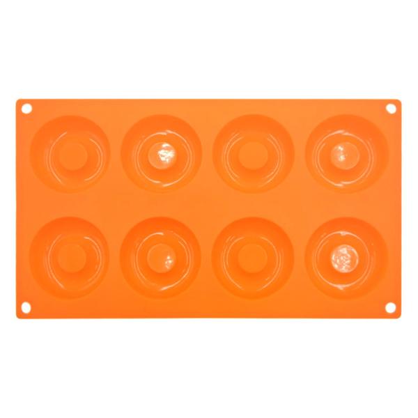 8 Cavity 3D Silicone Cake Moulds Doughnut Shape Custom Made Soap Molds