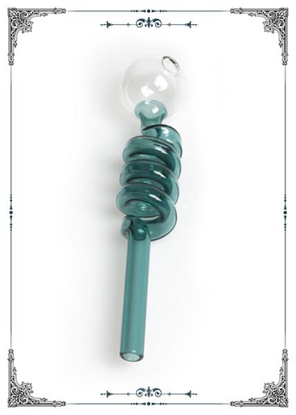 5.5 Inch Smoking Pipe Pyrex Glass Oil Burner Mini Helix Water Bong Ball Balancer