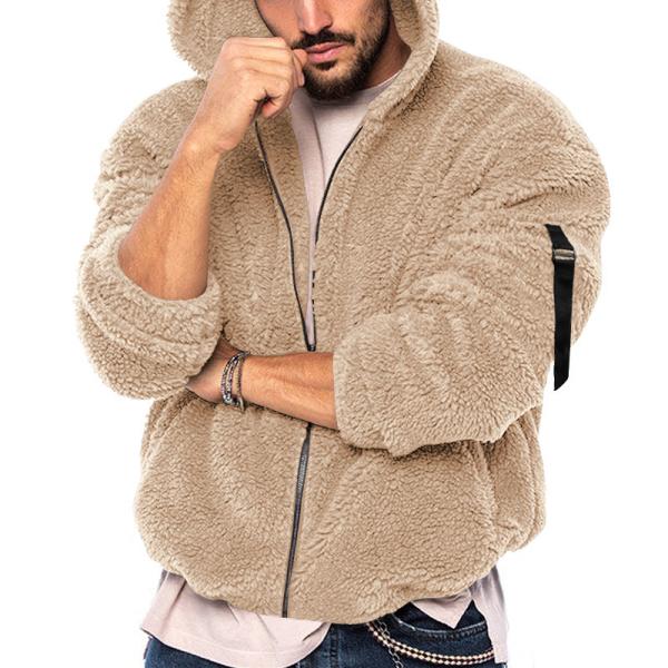 Double-sided Arctic Velvet jacket for men featuring windproof and cotton material