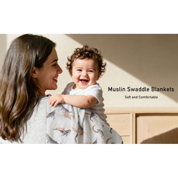 3-Pack Baby Swaddle Blankets，100% Cotton Receiving Blanket with Nebula Drifter