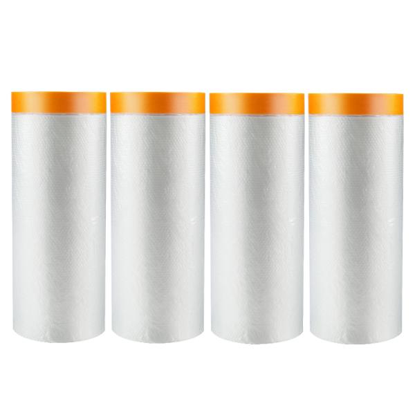 Acrylic Adhesive Pre Coated Tape Protection Film For Easy Surface Protection During Painting