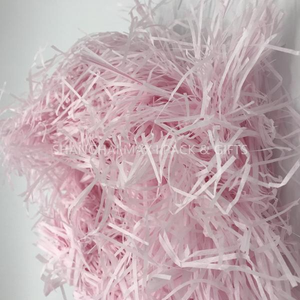Christmas Present Wrapping Accessories , White Pink Filling Raffia Coloured Shredded Paper Tissue