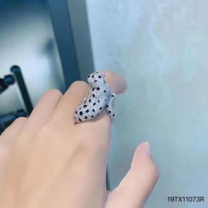 Moissanite Sterling Silver 925 Diamond Ring White Gold Leopard Ring