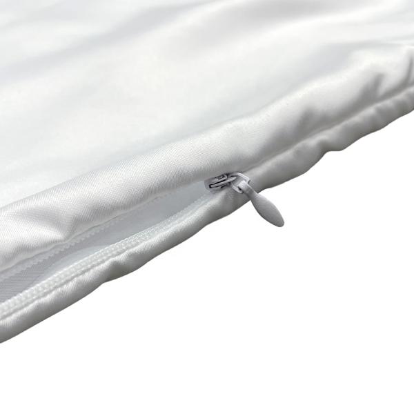 16 inch Sublimation Blanks Pillow Case Custom Print Logo 40x40CM White Cushion Cover Sublimation Satin Pillowcase