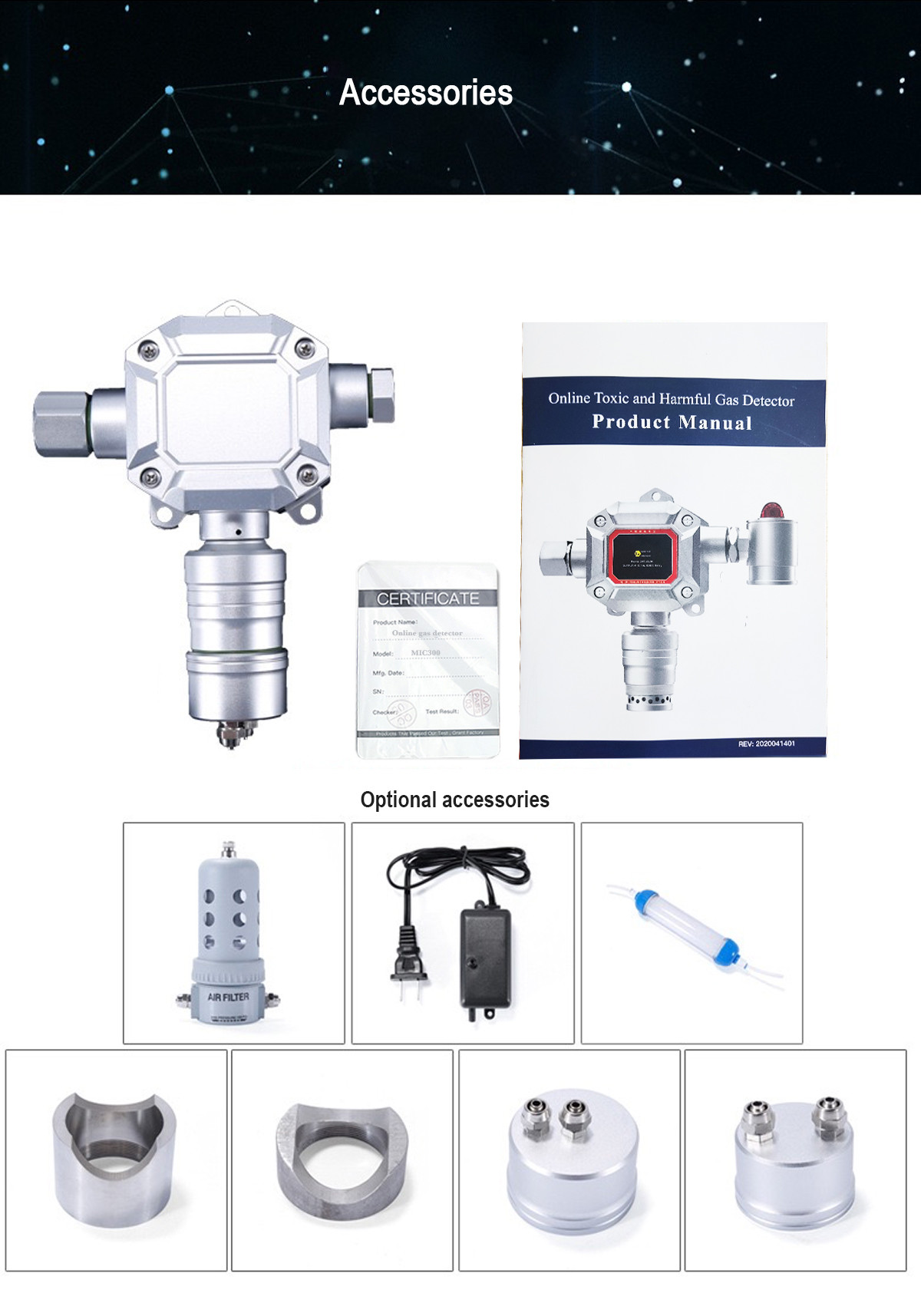 Тип концентрация 0-500ppm 0-1000ppm газоанализатора Zetron MIC300 Co нормальный датчика импорта
