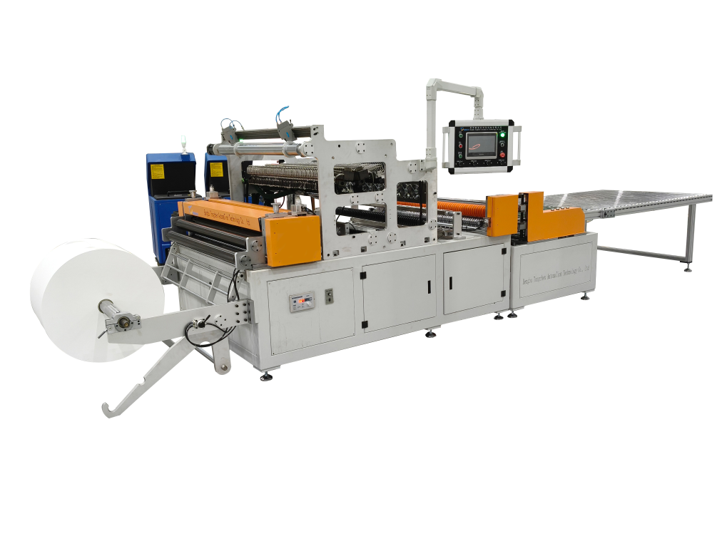 Full Automatic Mini  Without Partition  Filter Folding Gluing  Production Line For Fiberglass