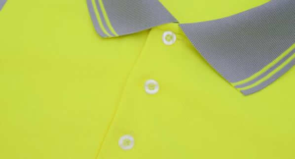 Long sleeve Reflective Safety Hi Vis Polo Shirt OEM breathable quick dry work wear unisex heat sublimation printed