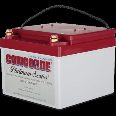 24Volt 13,6Ah VRLA Concorde Batterie d'avion Pièces de rechange d'avion en platine