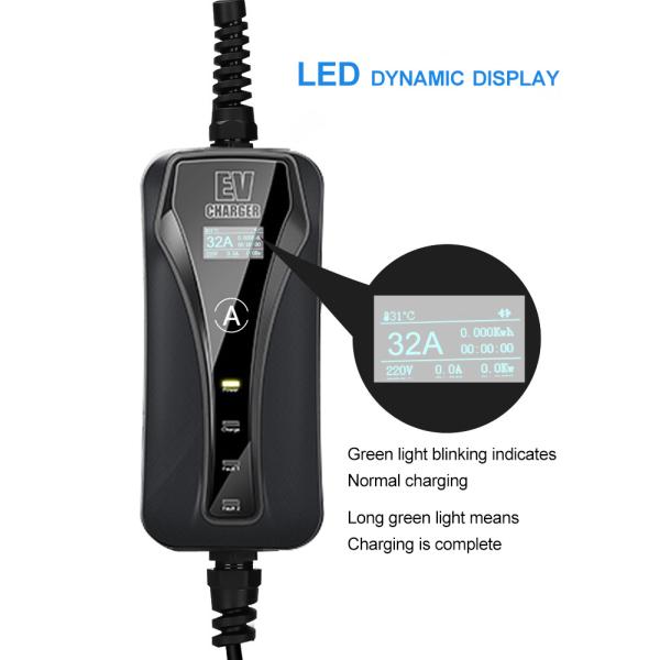 GB/T Portable AC EV Charger For Electric Car 7KW 32A Level 2