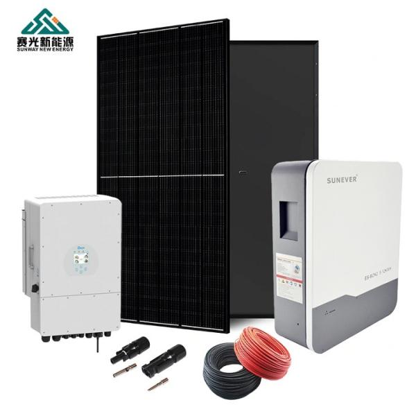 410 à 700 watts panneau solaire 5kw réseau hybride maison système d'énergie solaire avec CE/RoHS/UN38.3/MSDS