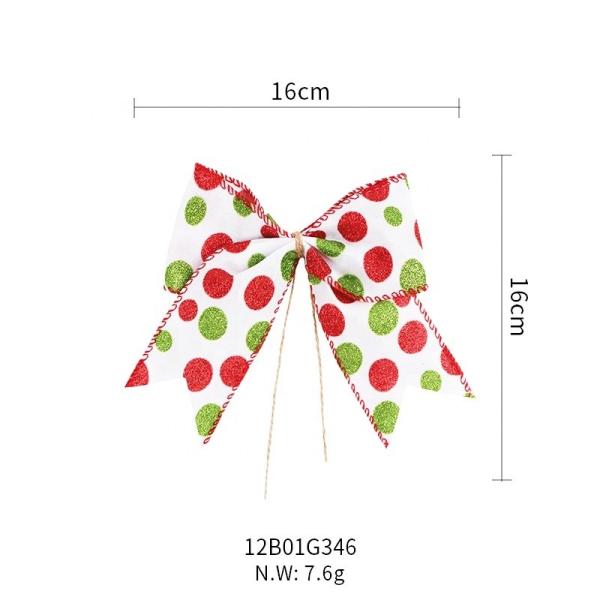 Poliéster/Jute Red Burlap Wire Edge Ribbon Bow para decoração de árvore de Natal em 2024
