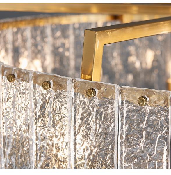 Luxury home decor lamp living room chandelier rectangle modern led crystal chandelier ceiling light(WH-CY-229)