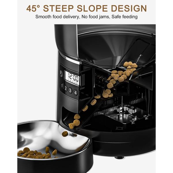 Cuenco automático para mascotas de 4L alimentador de acero inoxidable autoalimentado para gatos