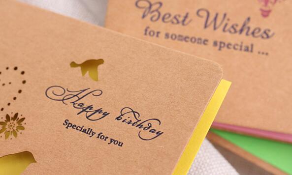 ODM Personalised Printed Cards Thank You Hollow Out Paper