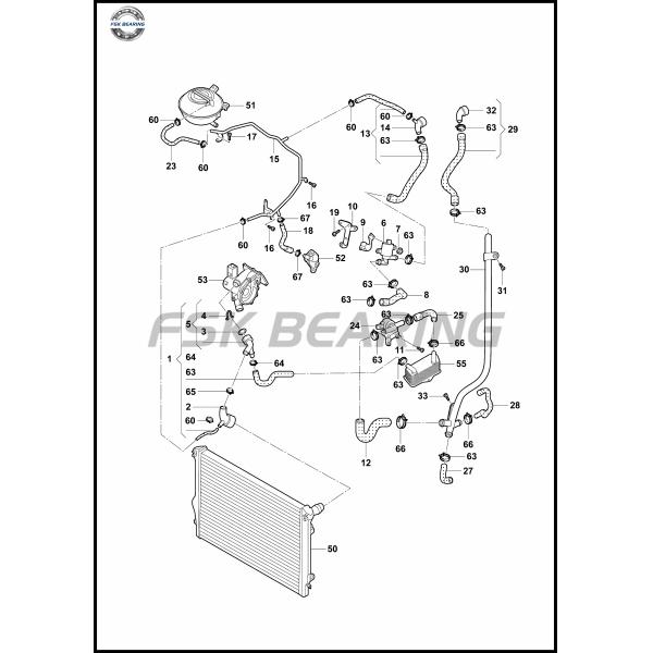 5Q0906457B Vanne de régulation d'eau de refroidissement pour Audi Seat 12V électrique