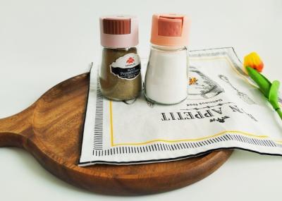 Rationed Salt Glass Jars Squeezable Cap Salt Jars
