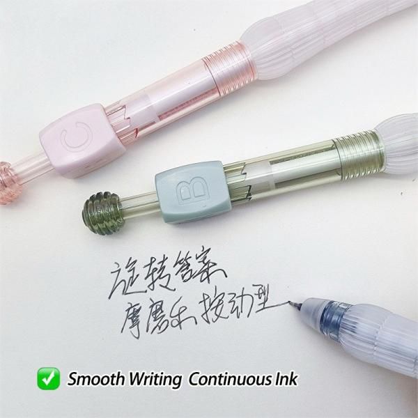 Mode stylo rotatif de jouet éteignable stylo neutre en plastique de 0,5 mm pour les étudiants