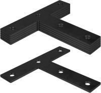 Des supports à angle droit recouverts de poudre noire pour la réparation des coins pour les meubles de maison