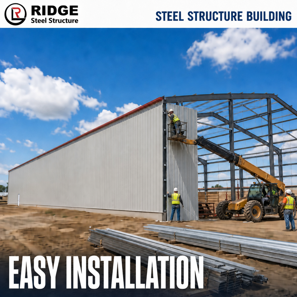 Rainy Season Proof Steel Structure Warehouse Prefab Metal Workshop Building with Strong Drainage Roof for Africa Storage