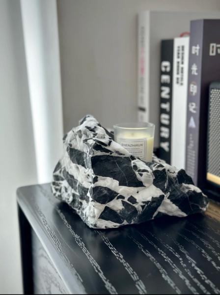 Modern Bvlgari Black Marble Diffuser Custom Craft Marble Moisture Resistant