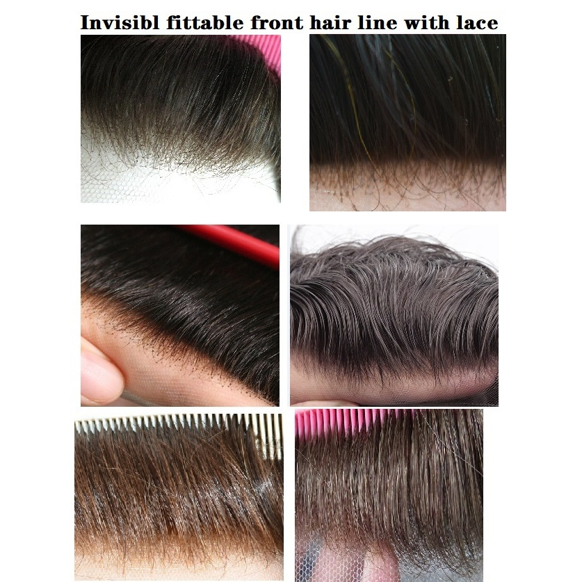 NG Thickness 02-03 mm Super Thin and Light Poly for Men,90% density  Natural Virgin Hair ,wholesale Hair Replacement for men
