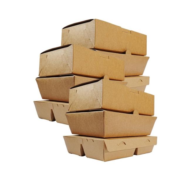 Eco-friendly customized food grade disposable fast food salad restaurant takeaway paper box