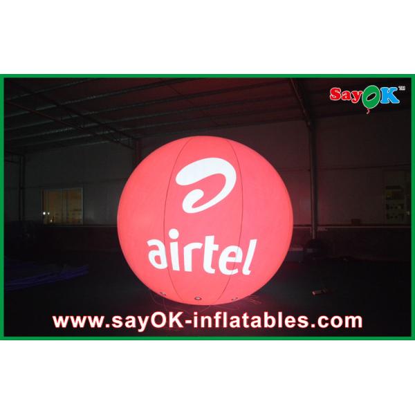 Outdoor Red Bottom Led Inflatable Helium Ballon 0.18mm PVC
