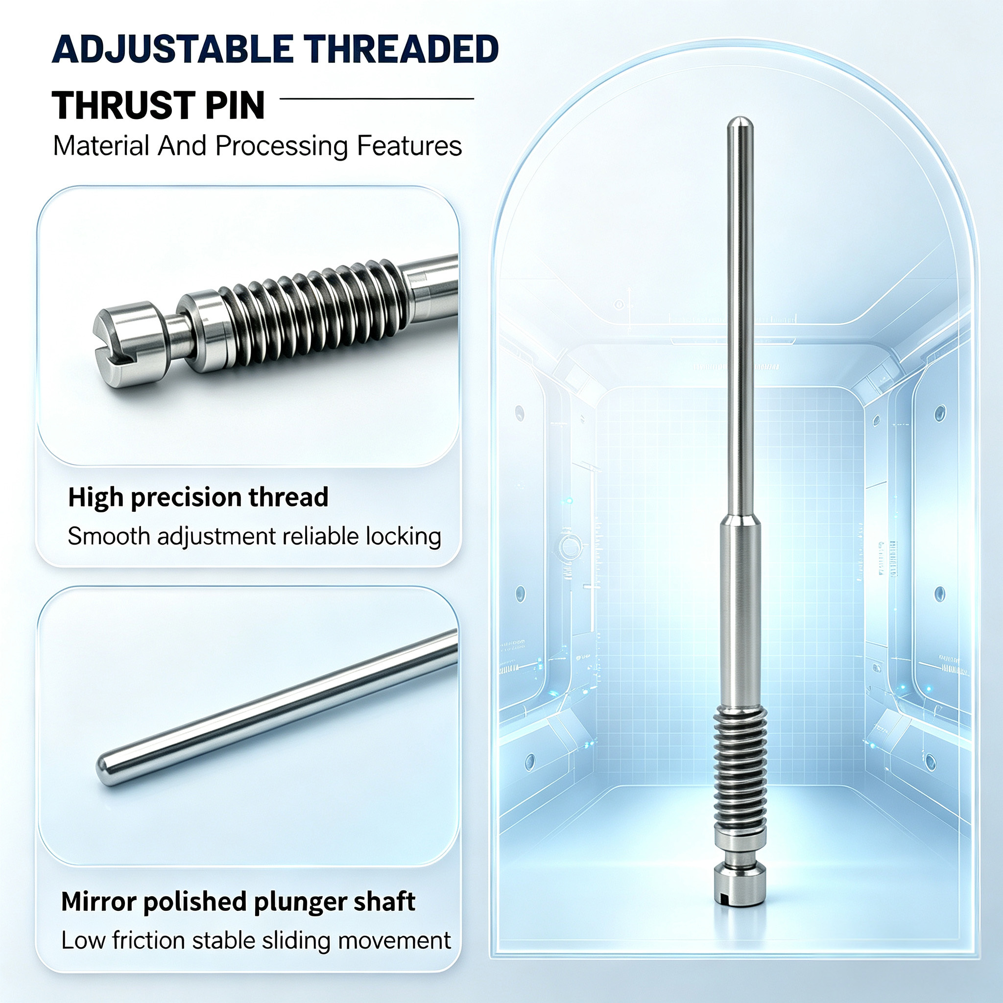 Customized Precision Helical Rod with Tight Tolerance and Smooth Thread Surface