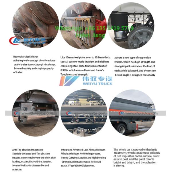 3 цапфа 18000 24000L разбавляет трейлер танка масляной серной кислоты Semi