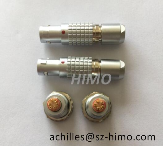 self-lacthing male and female panel mount receptacle 4 pin lemo audio connector power supply