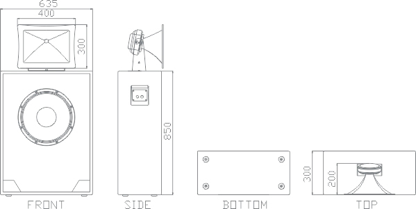 15 inch passive screen system pro sound cinema speaker TC615