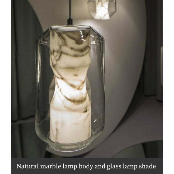 Люстра ухода за больным спальни светлой Адвокатуры нордического творческого мрамора лестницы столба современного привесная