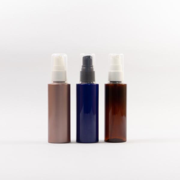 Amber 30ml 40ml Cylinder Plastic Bottle With Sprayer Lotion Pump