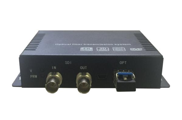 12G-SDI fiber optic extender over single core fiber with fiber cable backup option