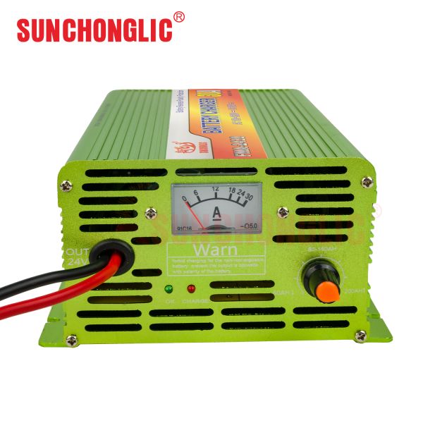 Smart Portable 24V 30A Battery Charger with Three-Stage Charging for AGM, GEL, and Lead-Acid Batteries