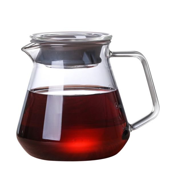 Modern Design Decanter Coffee Pot Transparent Glass Coffee Pot Server 300ml 500ml