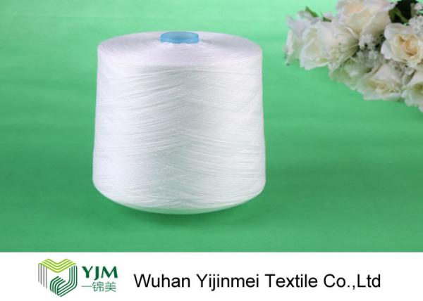 Sewing Machine Polyester Spun Yarn , White / Colorful 100% Polyester Yarn Ne202