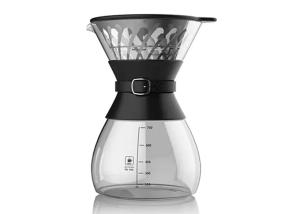 HP6100 Household Glass Manual Pour Over Coffee Makers Ergonomic With Brew System