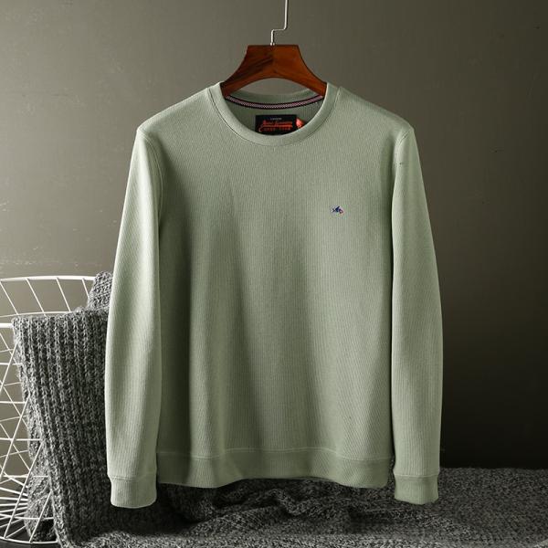 O-Neck Embroidered Men's Round Collar Sweater Terry Pullover Unlined and Workmanship
