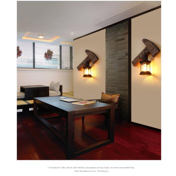 Restaurant bar cafe light creative industrial Vintage wood wall lamp(WH-VR-53)
