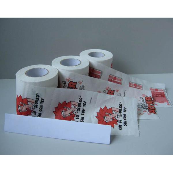 Advertising printed toilet tissue roll