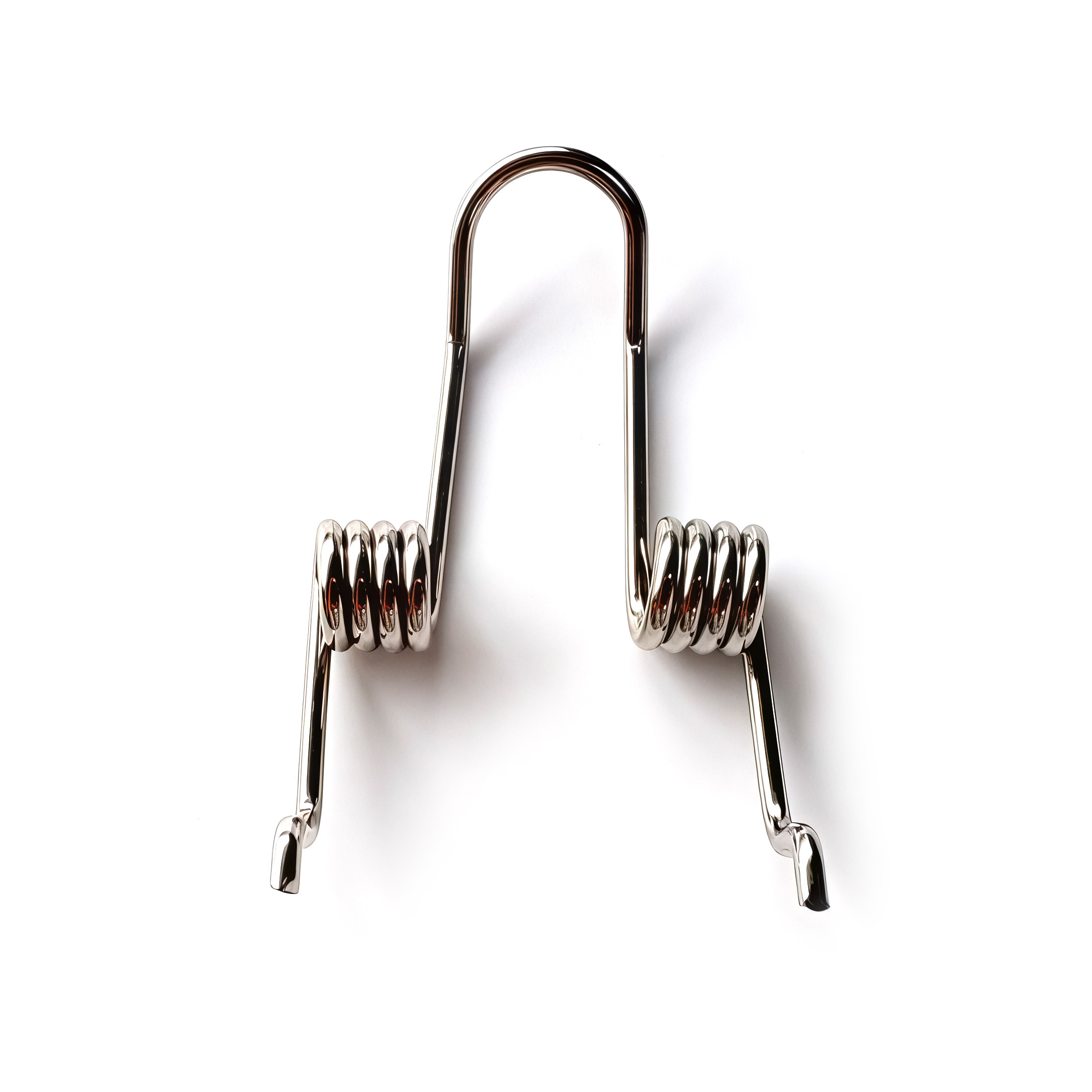 Custom Music Wire Double Torsion Spring Nickel Plated Dual Coil U-Shaped Clamping Torsion Spring for Stationery Clip Use