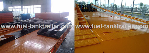 Construction Machine Heavy Duty Trailer 12500*2500*1550mm Carbon Steel Chassis