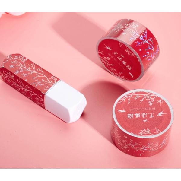 Customize Printing Waterproof Vintage Floral Custom Printed Washi Tape for Lipstick DIY Decoration