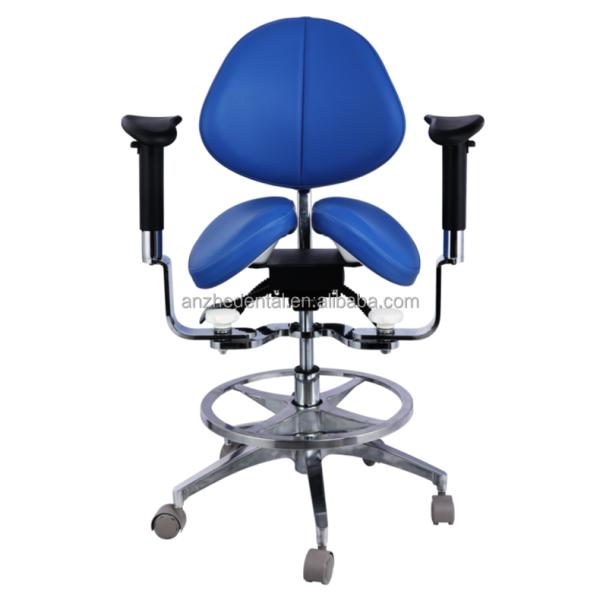 Эргономическое разделенное сиденье для седла стоматологический стул роскошный микроволокнистый кожаный стоматологический вращающийся сиденье