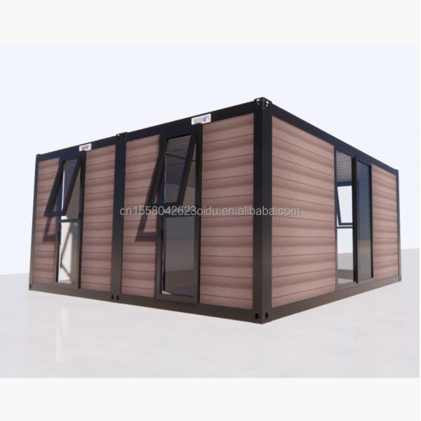 Flat Packaging Container Prefabricated Metal and Wooden Garden Office with Galvanized Steel Square Tubes